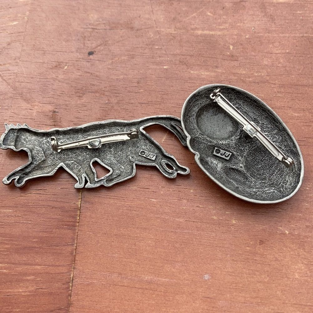 TWO!! JJ Signed cat brooches - Picture 6 of 8